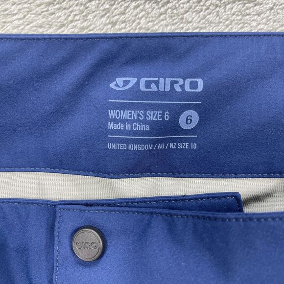 Giro Mountain Cycling Havoc H2O Shorts Womens 6 Midnight Blue Logo Nylon Racing - Picture 5 of 16